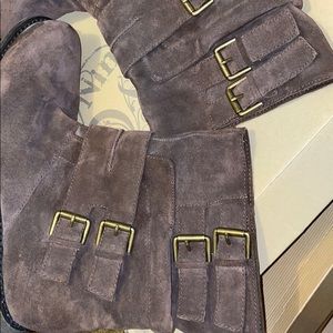 Nine West Suede Brown Buckled Boots (7.5)